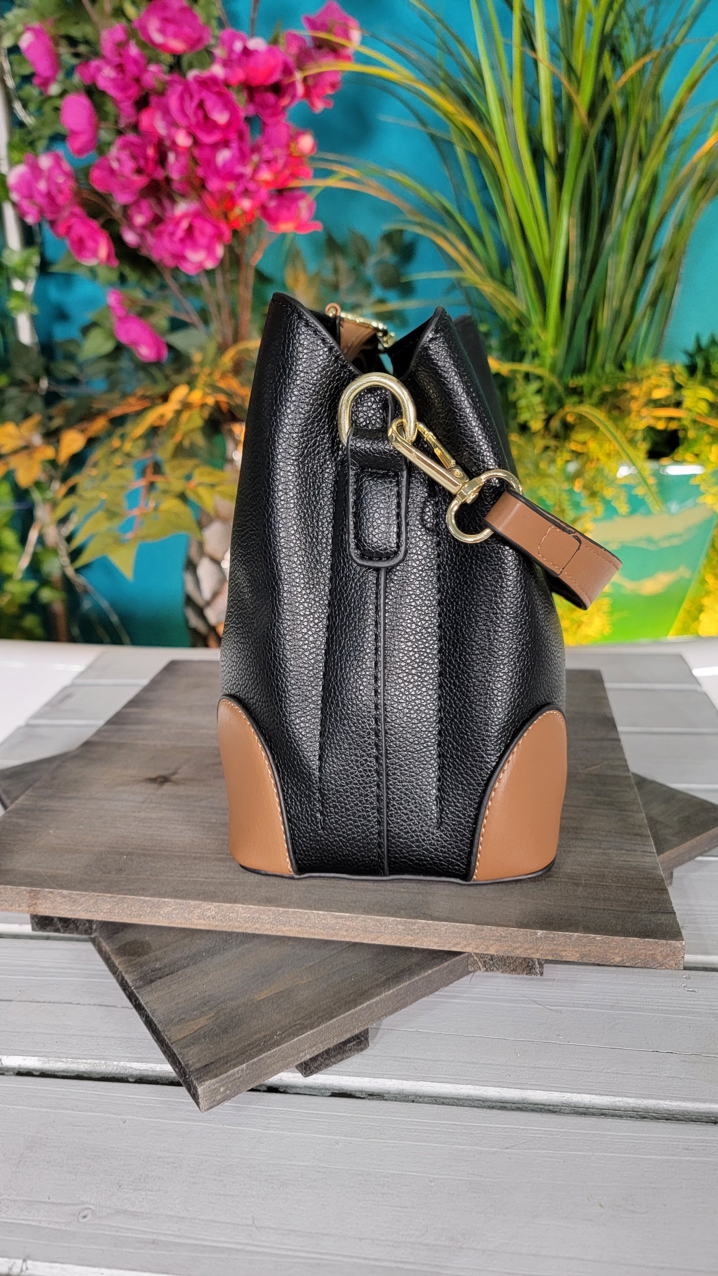 Black and Brown Bucket bag