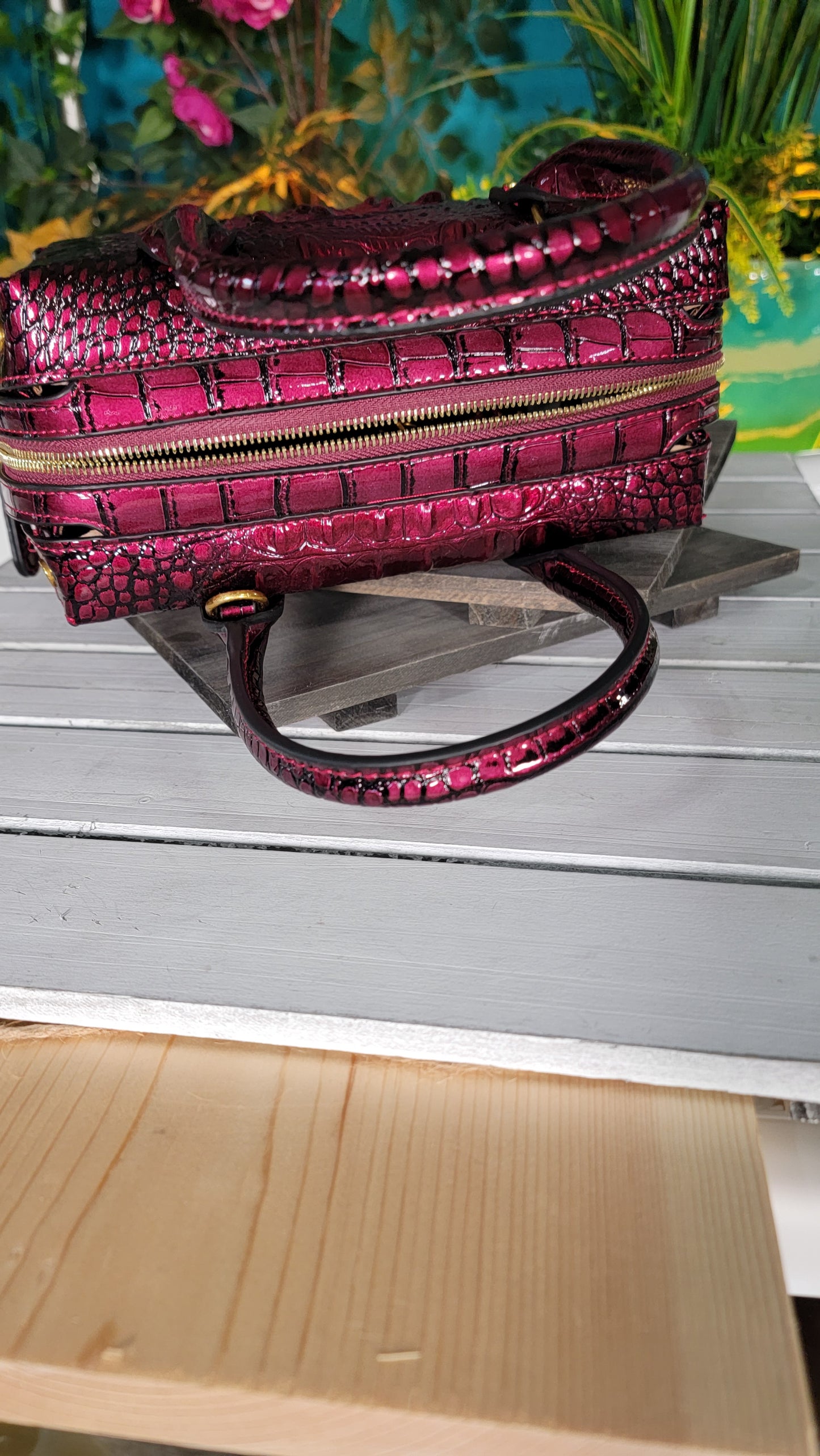 LunchBox Style Purse Magenta