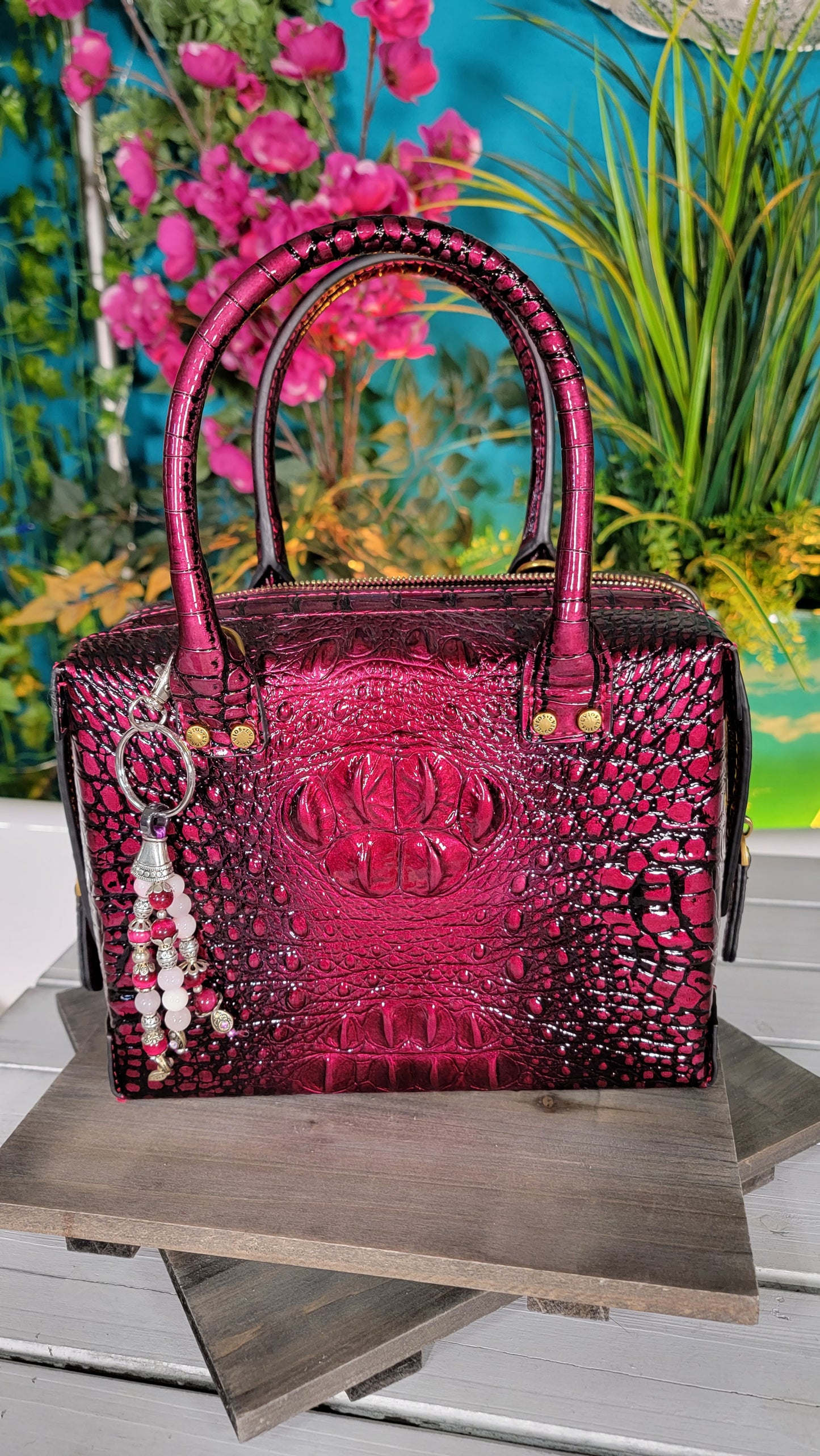 LunchBox Style Purse Magenta