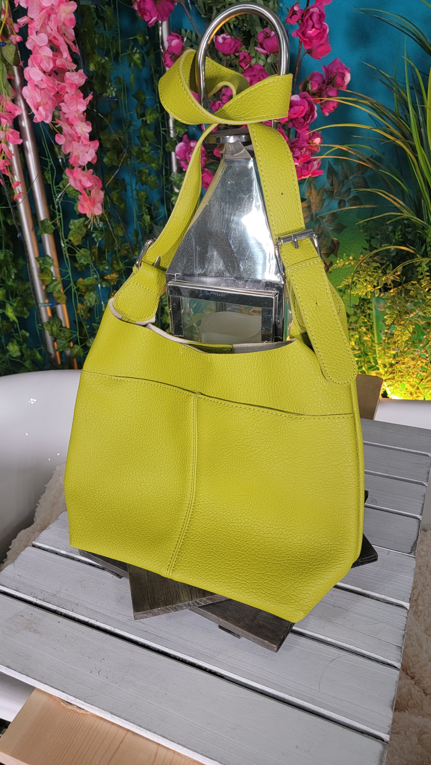 Soft Faux Leather green bag