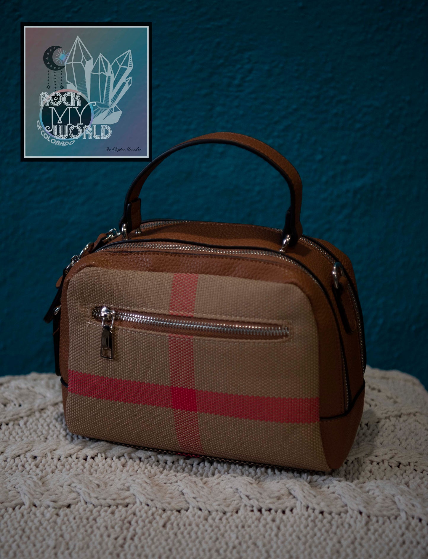 Plaid Mini Camera Style Purse.