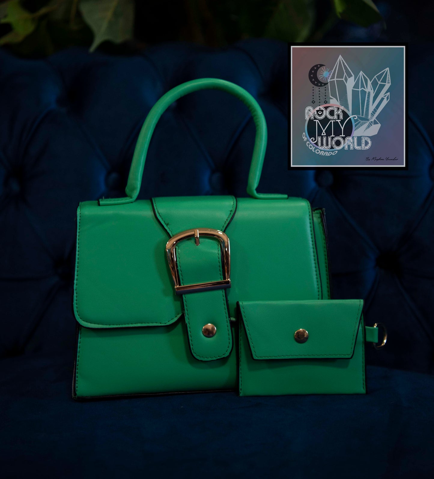 Kelly Green Buckle Bag