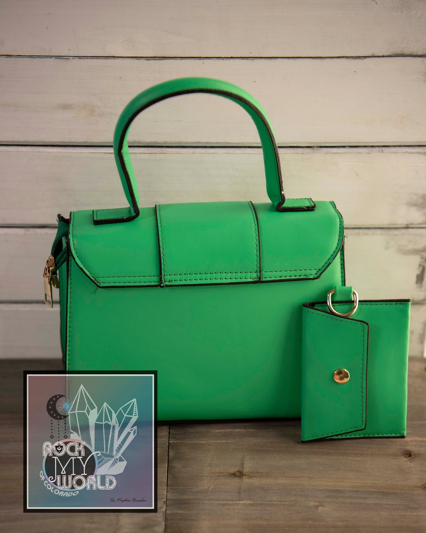 Kelly Green Buckle Bag