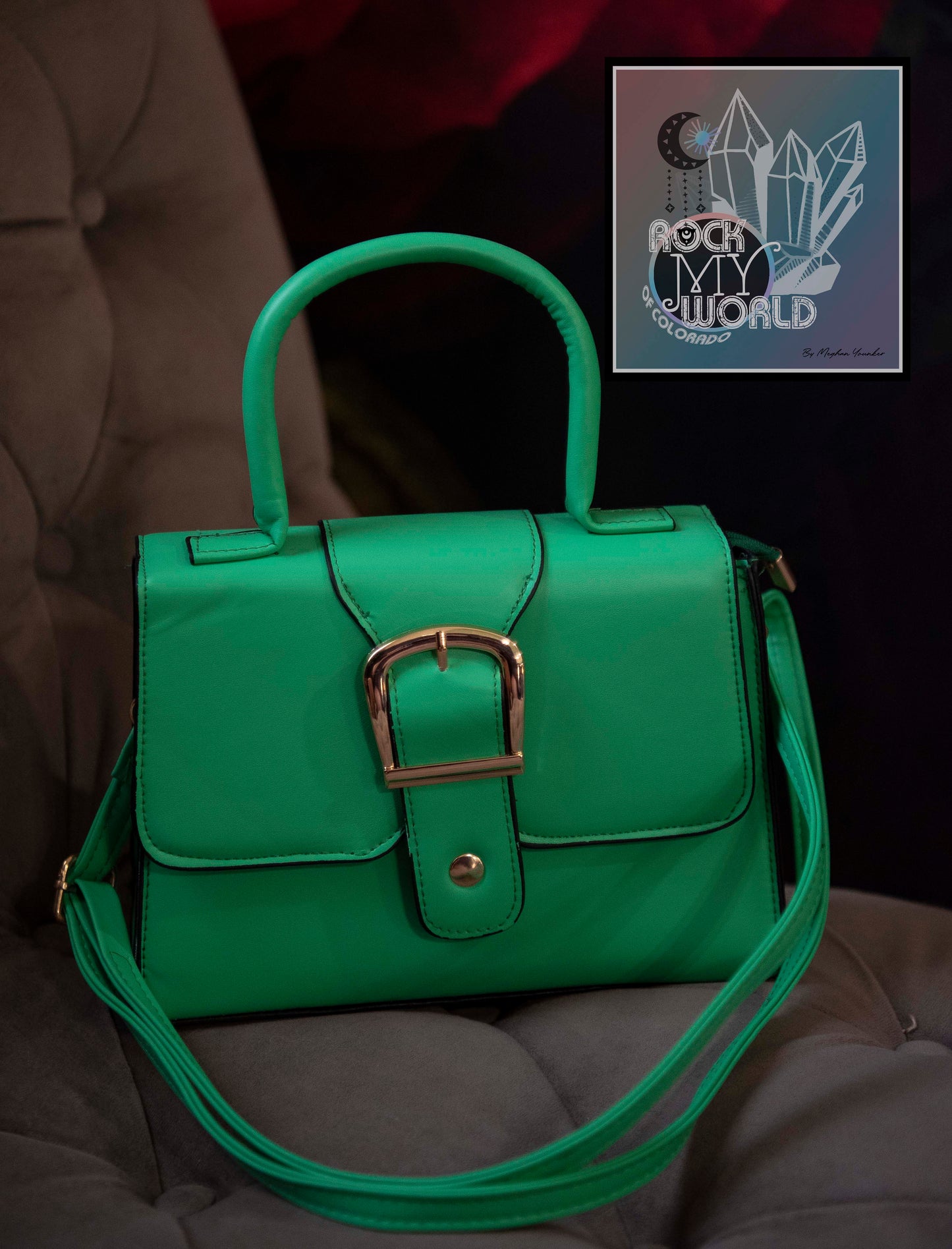 Kelly Green Buckle Bag