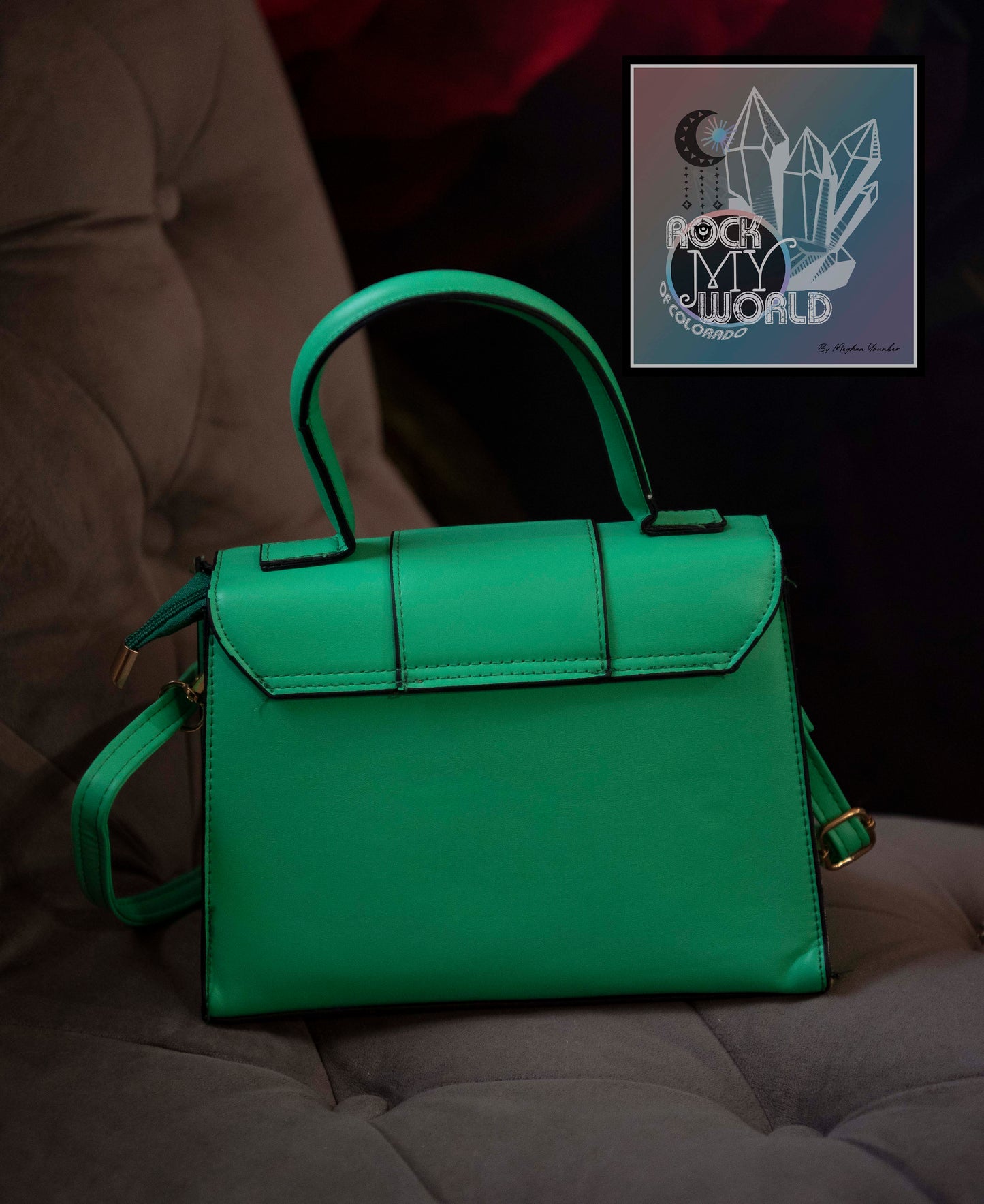 Kelly Green Buckle Bag