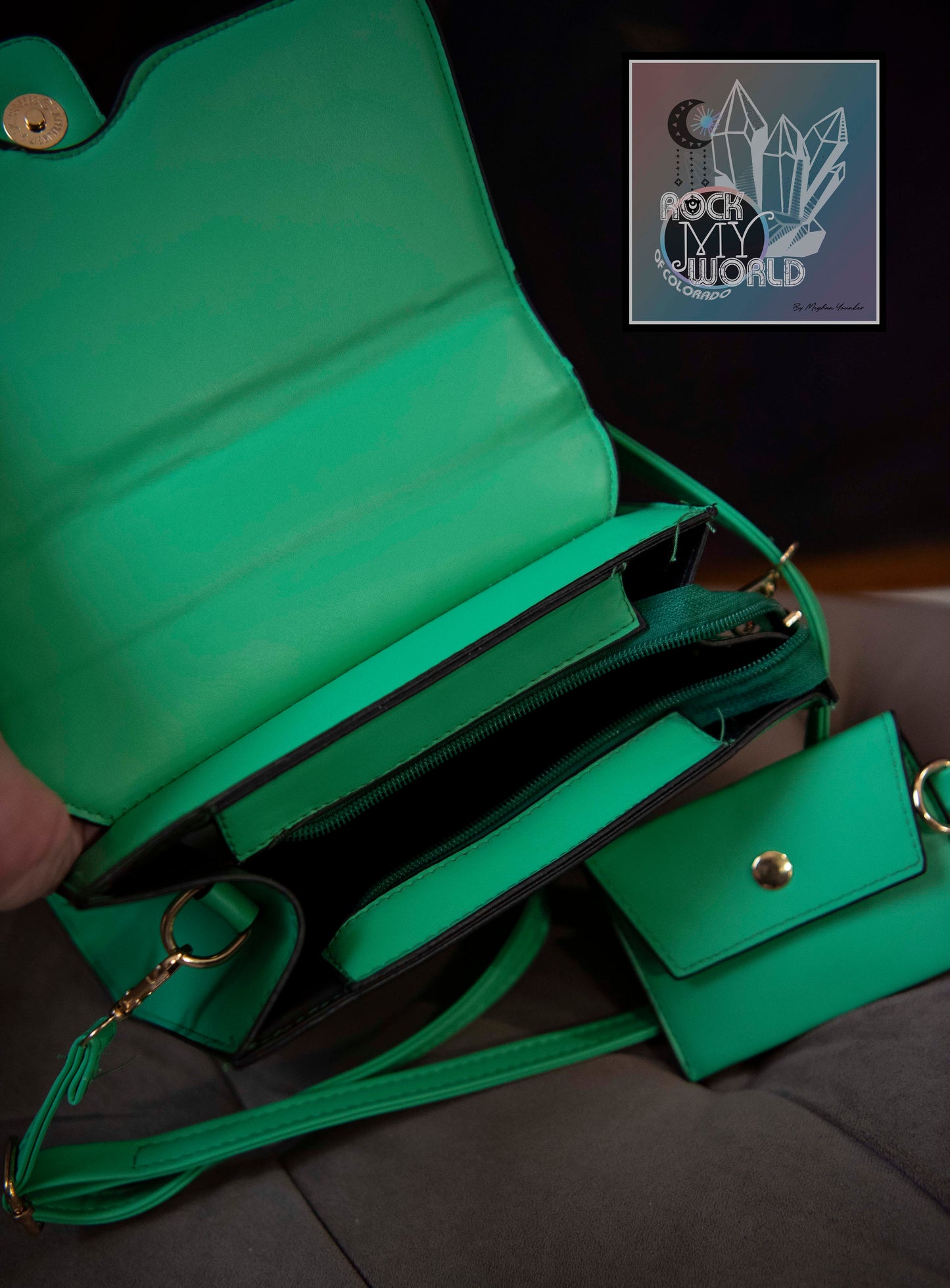 Kelly Green Buckle Bag