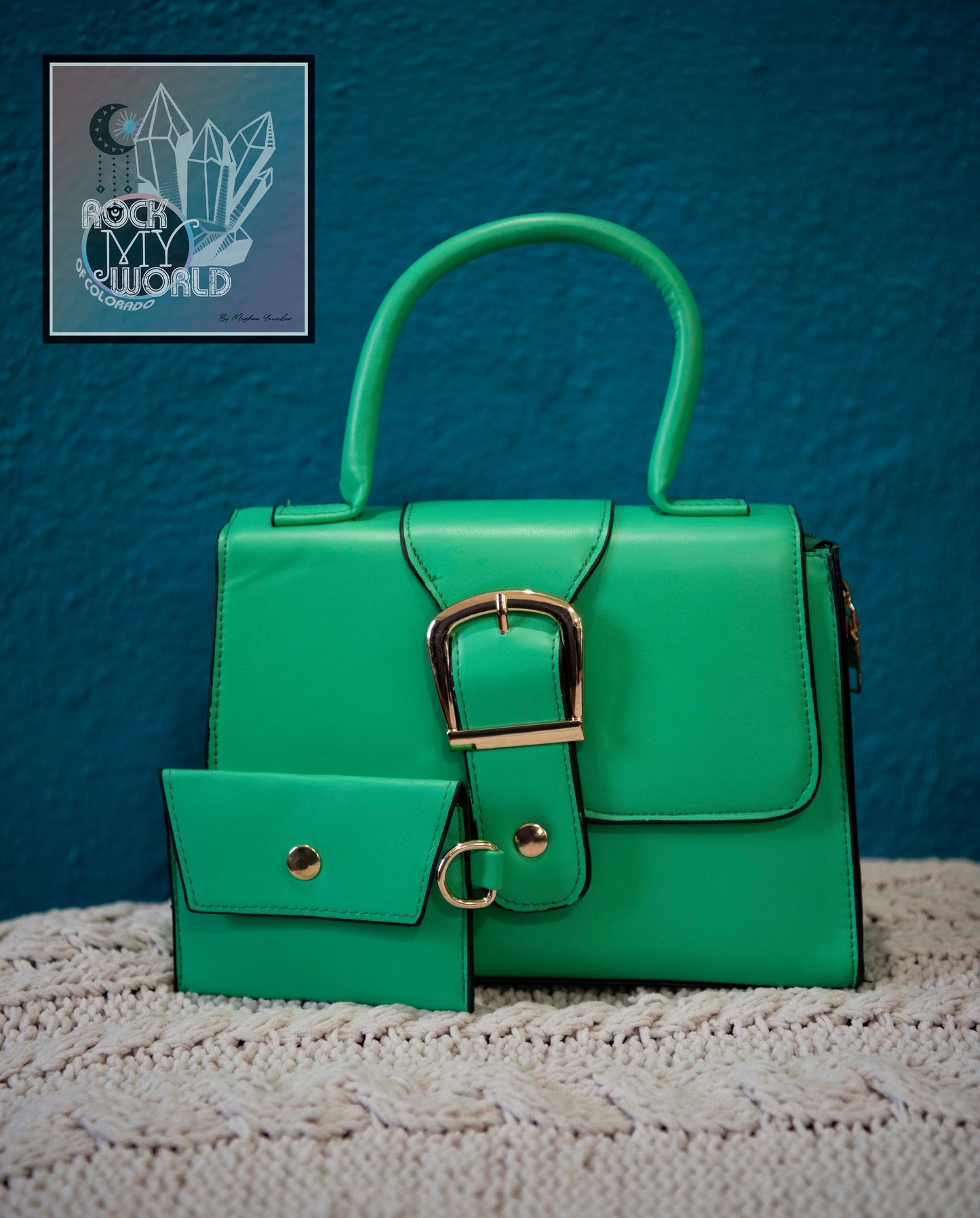 Kelly Green Buckle Bag