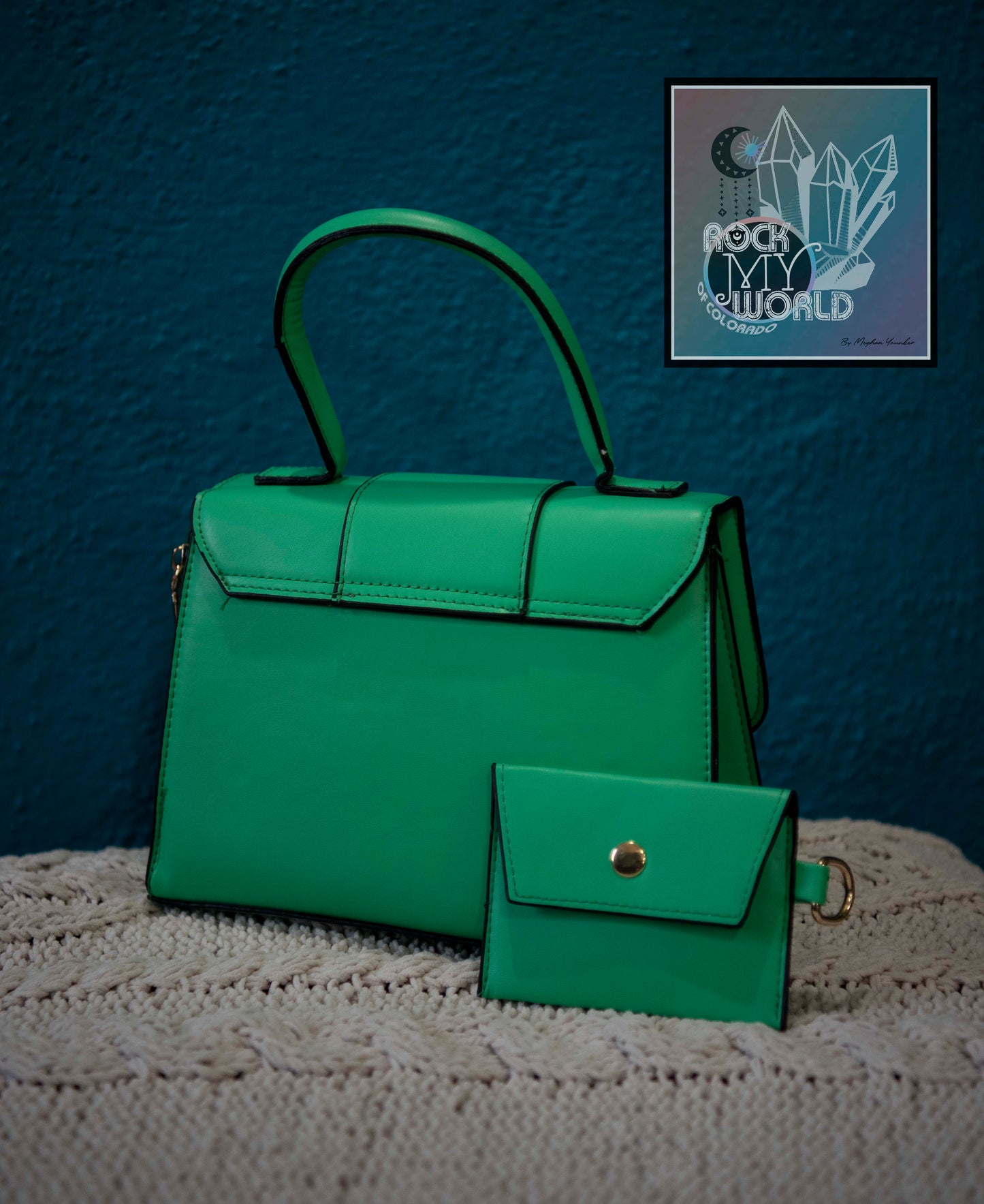 Kelly Green Buckle Bag