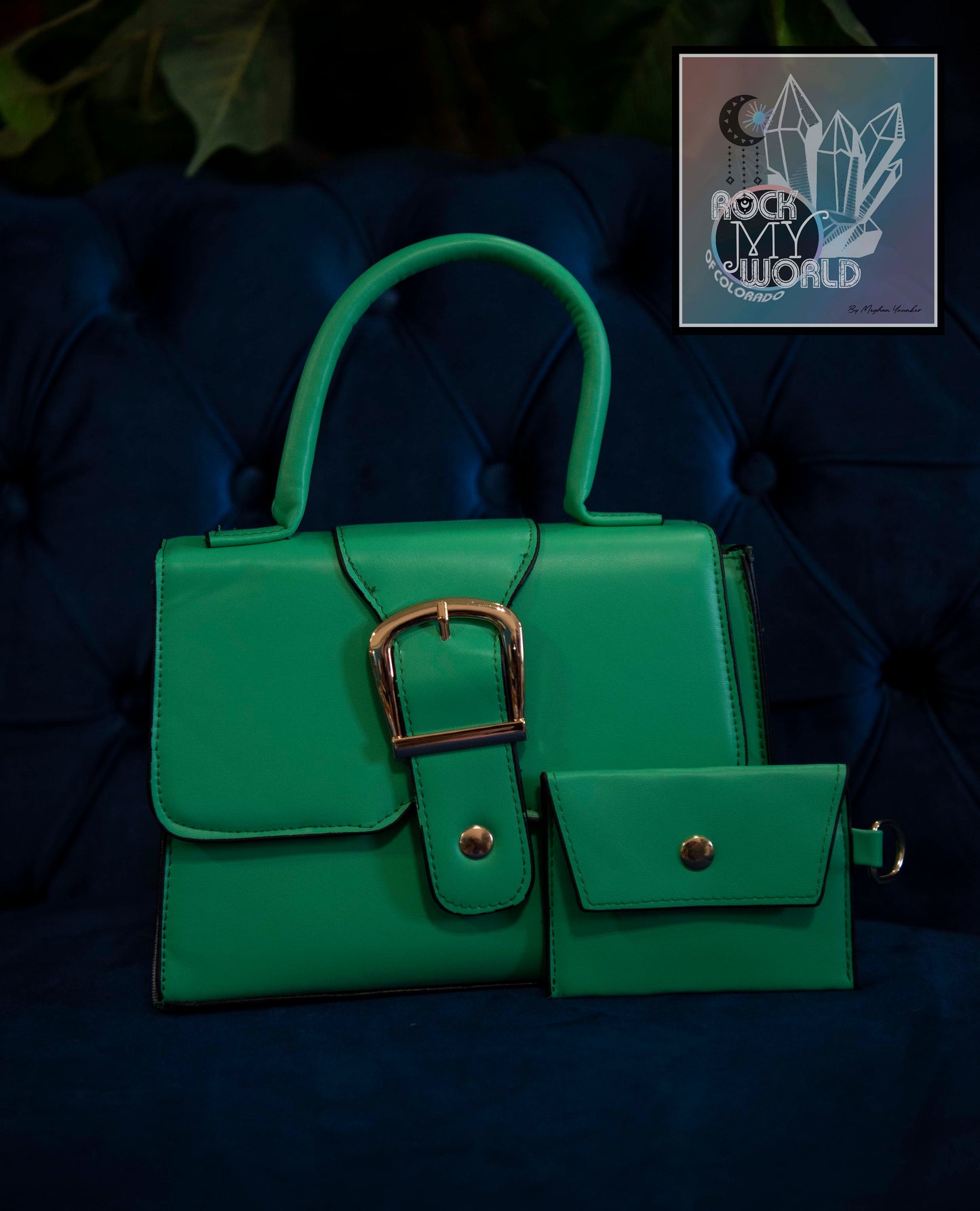 Kelly Green Buckle Bag