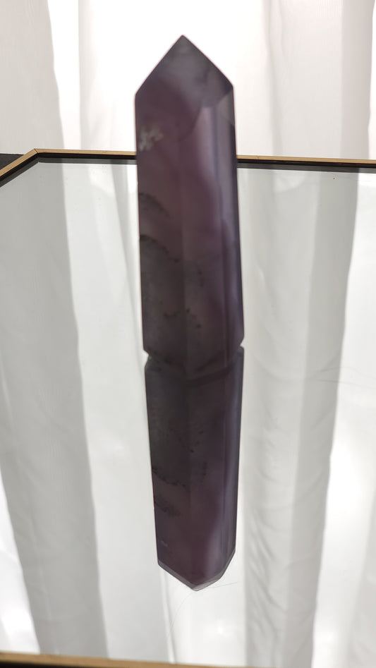 Flourite Tower with RARE vertical Striping