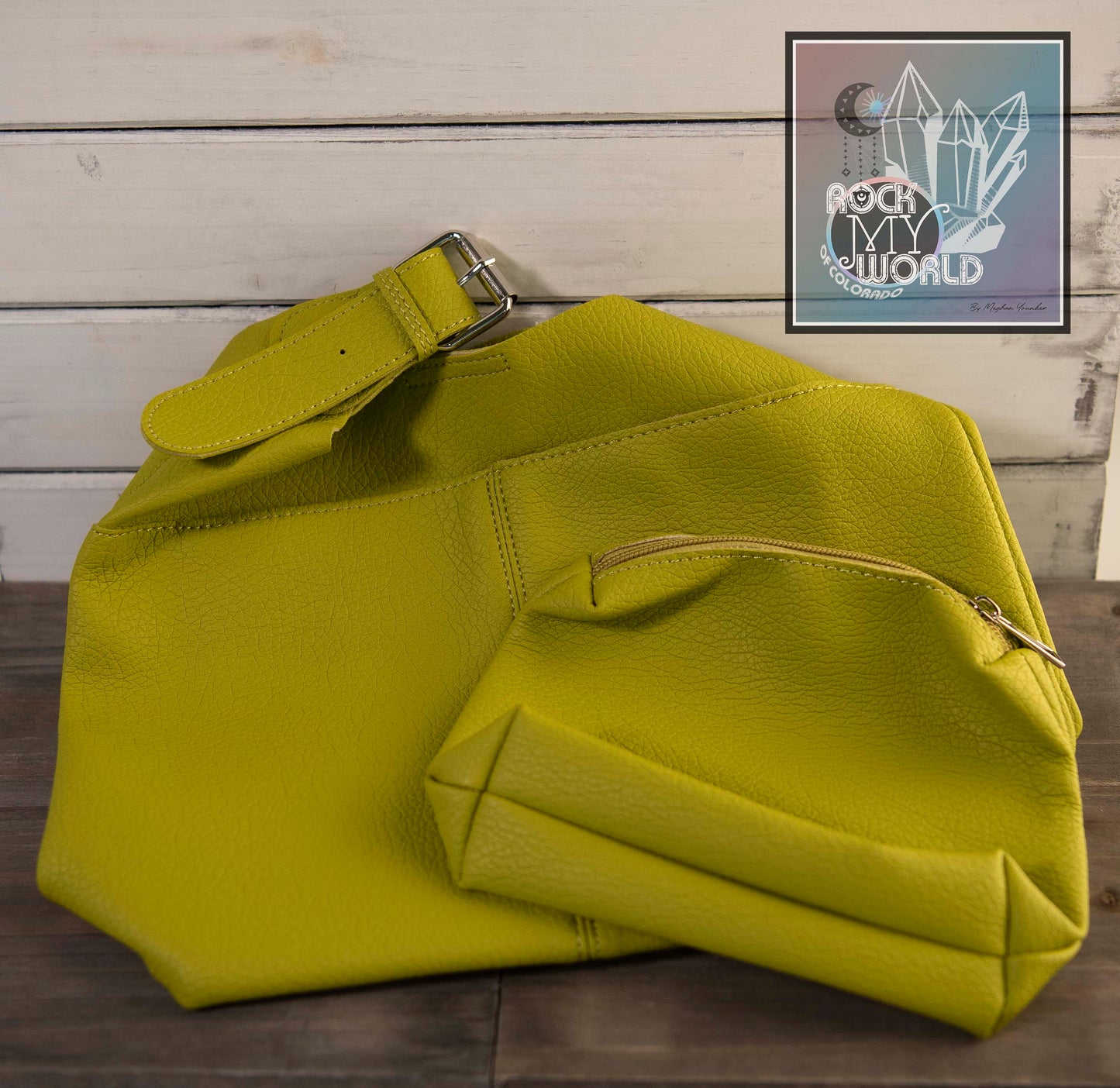 Soft Faux Leather green bag