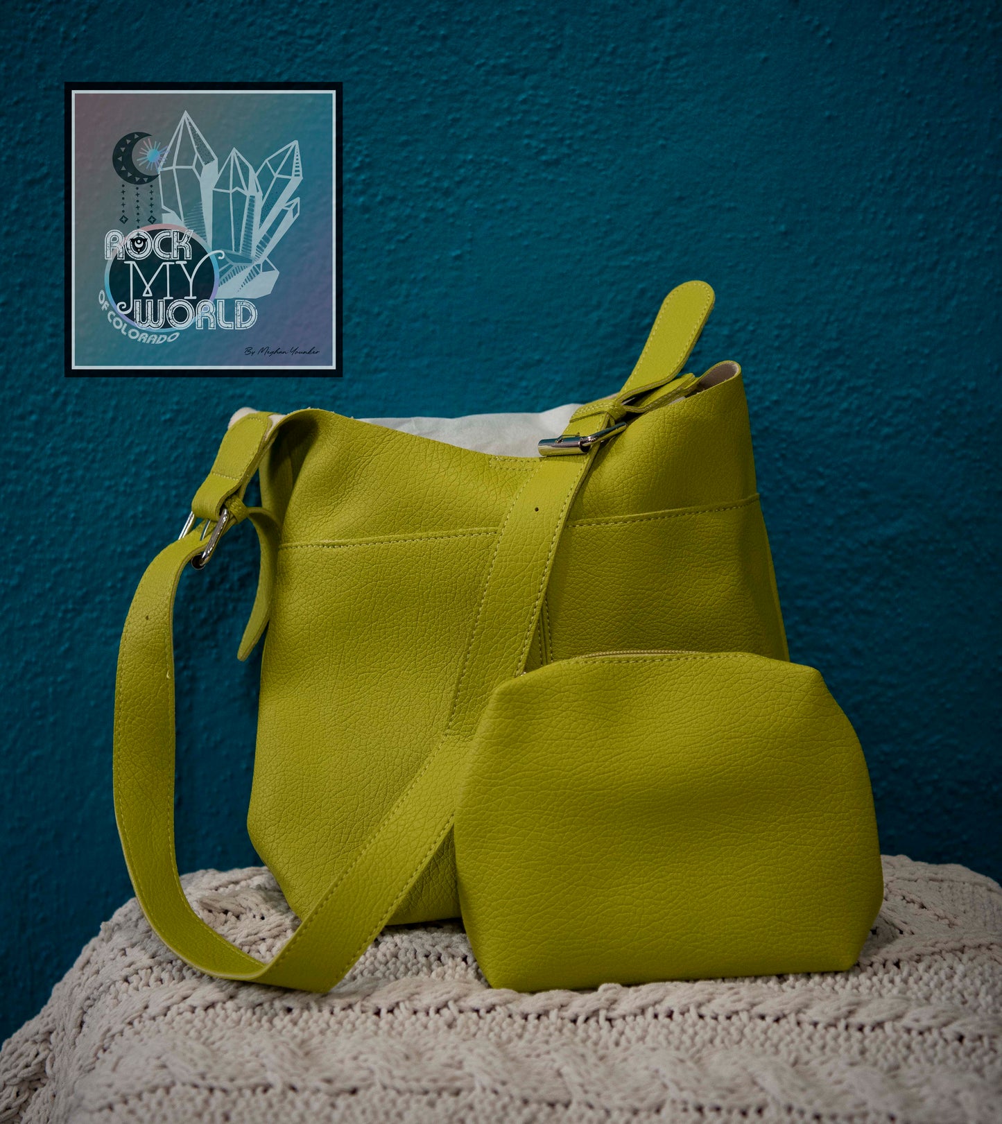 Soft Faux Leather green bag