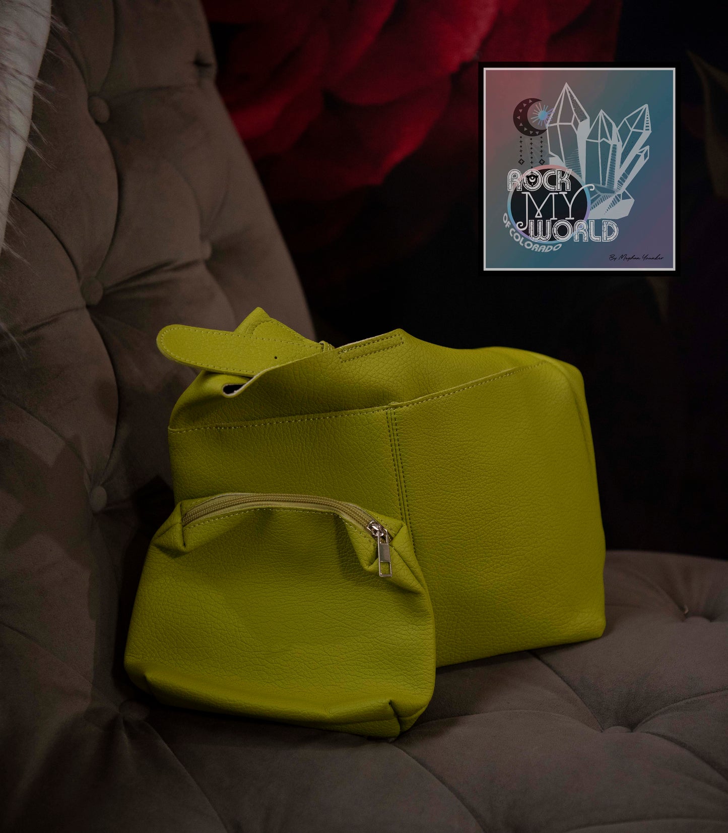 Soft Faux Leather green bag