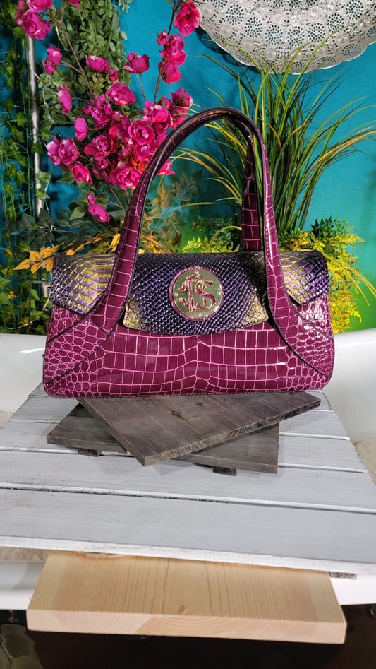 Purple Croc Longer Bag JS