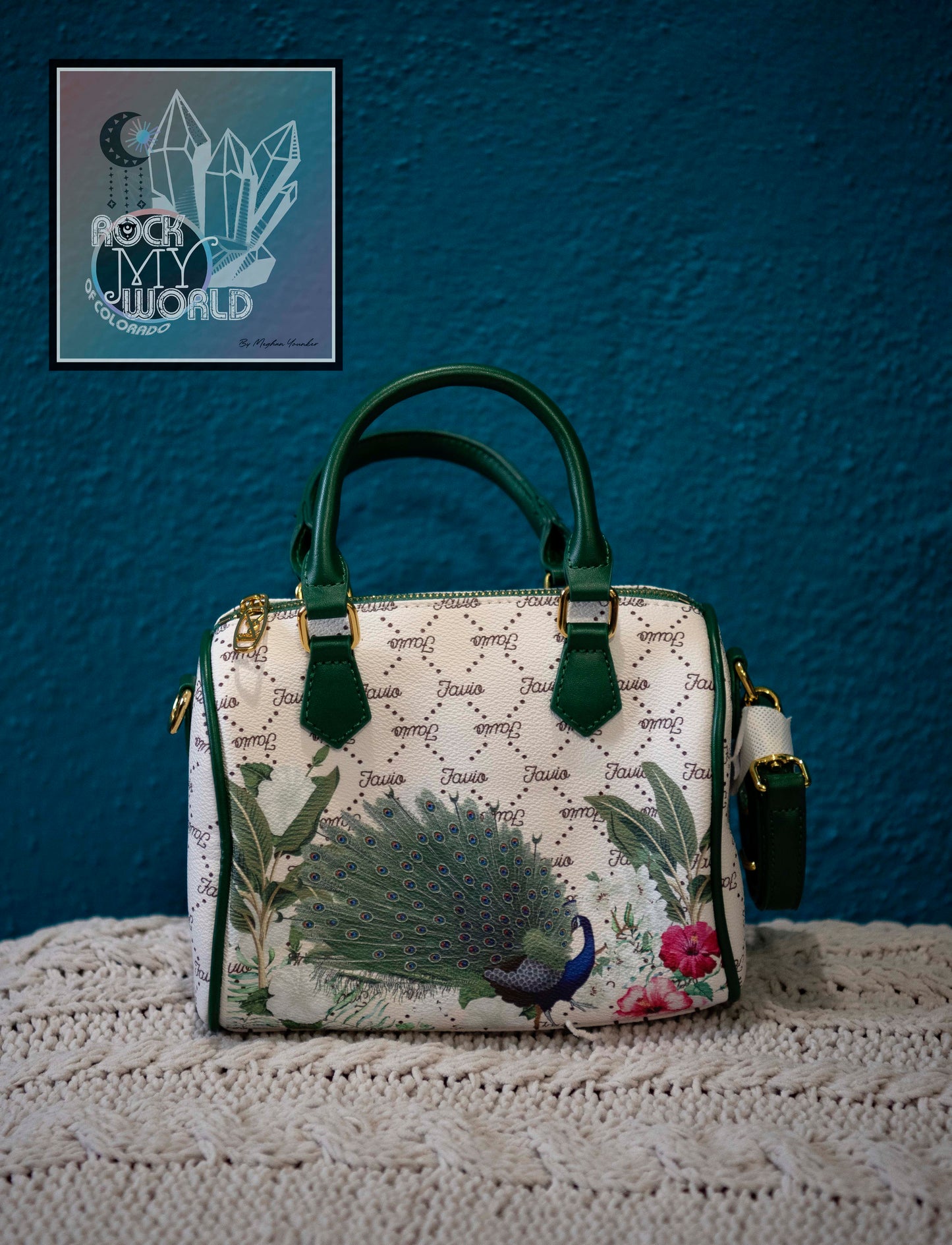 Peacock Motif clutch Handbag