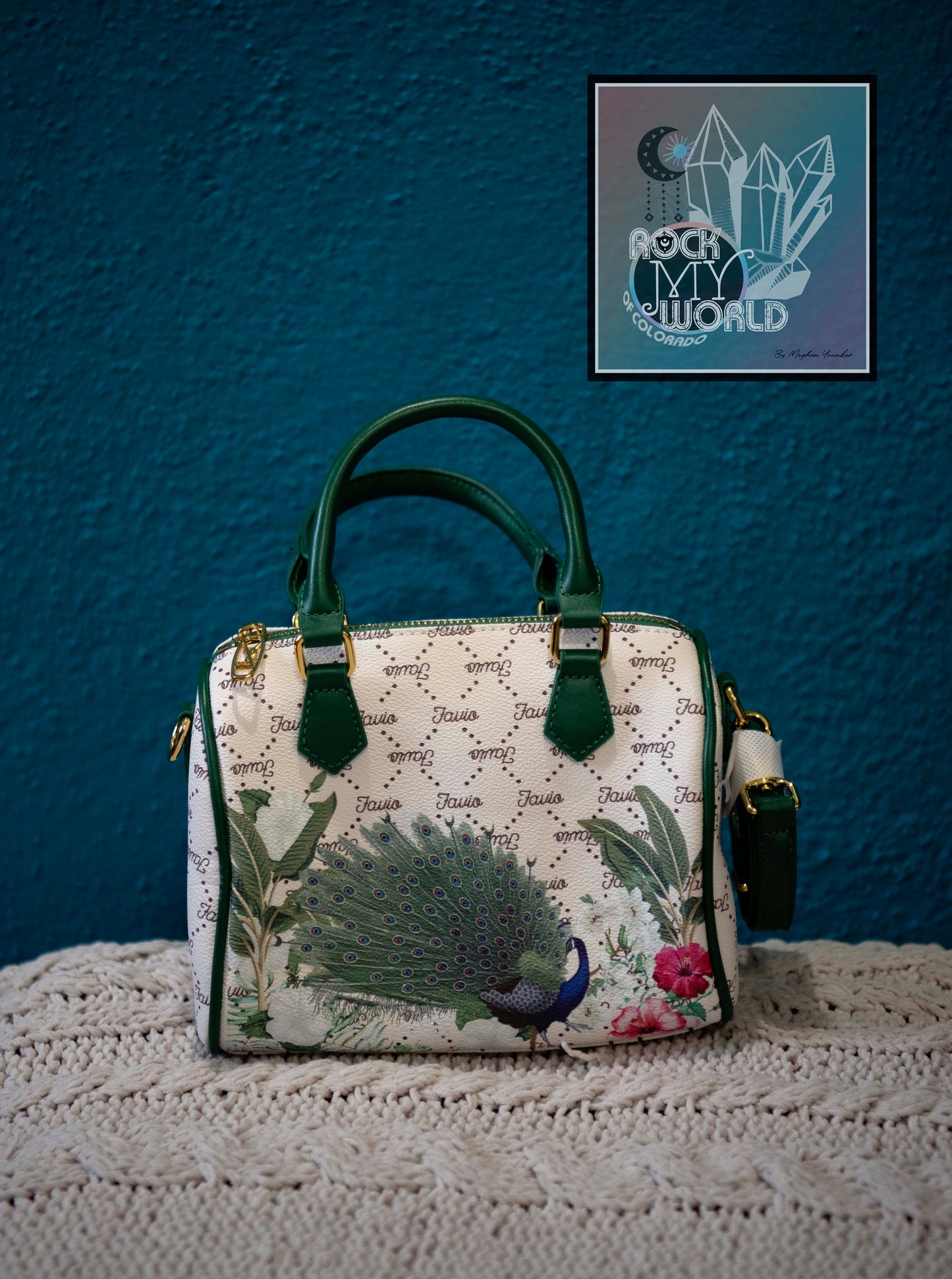 Peacock Motif clutch Handbag