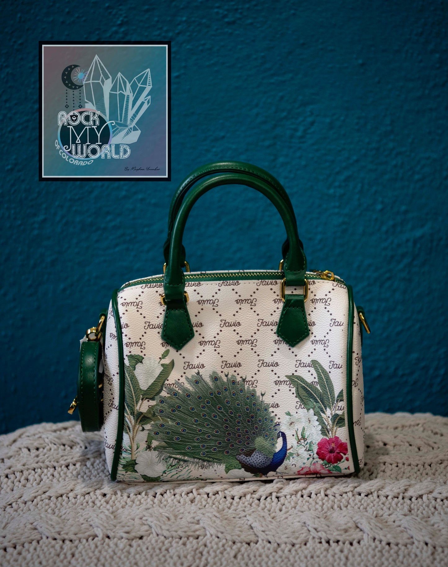 Peacock Motif clutch Handbag