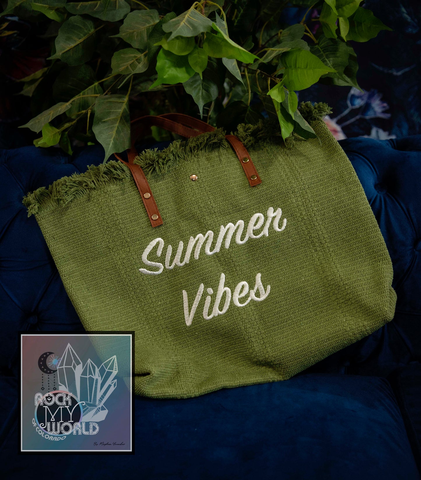 Summer Vibes Woven Beach Tote